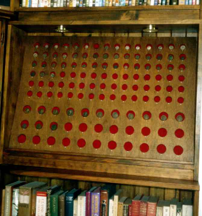 Display cabinet for Roman coins